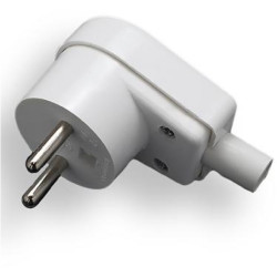 Wtyczka kątowa bu WT-2 biała ELGOTECH