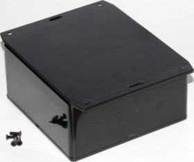 ABS enclosure, (L x W x H) 120 x 120 x 59 mm, black (RAL 9005), IP54, 1591UF2BK