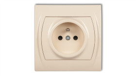 Logo Gniazdo Pojedyncze Z/U Beżowy 1Lgp-1Zp