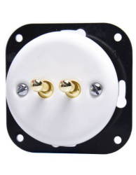 CERAMICZNY WŁĄCZNIK PODTYNKOWY DWUTOROWY DŹWIGNIOWY BIAŁY CWPT2DW BEZ RAMKI