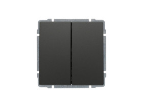 KOS 66 Przycisk podwójny z klawiszem bez ramki grafit 666020 KOS