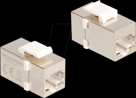 90637 Keystone module, Cat.6 RJ45 socket / socket, FTP