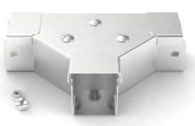 Pokrywa teownika do koryt kablowych Stal nierdzewna 304 Zatyczka przednia rozgałęzienia T 75 x 75mm RS PRO