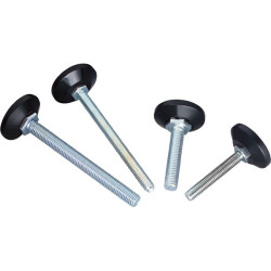 PB Fastener 148 3810 699 11 Black Polypropylene Foot M8 100mm