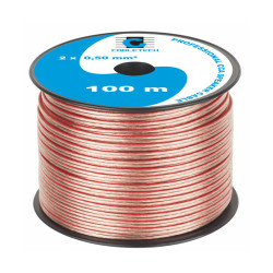 Przewód Głośnikowy 2x0,50 CCA Przezroczysta Izolacja