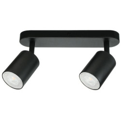 Lampa Oprawa SIENA-ALU-B/B 2xgu10 czarna z czarnym przegubem