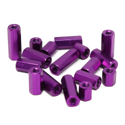 Purple Anodised Aluminium Standoff Set (4-pack)