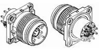 Plug housing, 12 pole, crimp connection, straight, 1108846-1
