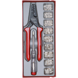 NWS 143-BIS Crimping Pliers 190mm &amp; End Sleeve Set Inc Phase Tester