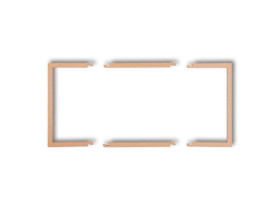 DECO Ramka wypełniająca 2 podwójna złoty metalik 8DRW-2 KARLIK