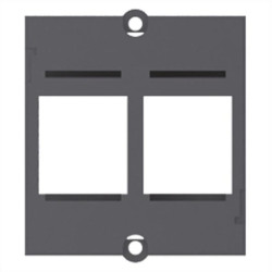 Niestandardowa ramka modułowa BACHMANN 2x Keystone, czarna