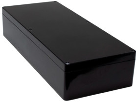 Polyester enclosure, (L x W x H) 600 x 250 x 120 mm, black (RAL 9005), IP66, 1590ZGRP263BK