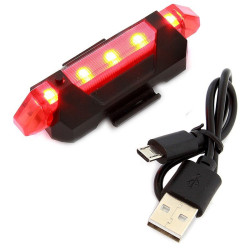 Lampa rowerowa tył 5LED USB