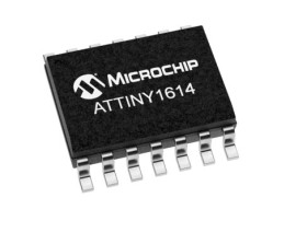 Mikrokontroler Microchip ATtiny1614 SOIC 14-pinowy Montaż powierzchniowy AVR 16 kB 8bit CAN: 20MHz RAM:2,048 kB