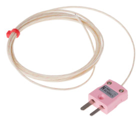 Termopara z odsłoniętym złączem N średnica 1/0.3mm długość 2m -60°C do +350°C Wtyk miniaturowy RS PRO
