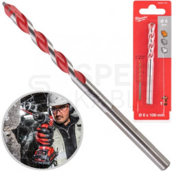 Wiertło do betonu PREMIUM 6x100mm z uchwytem sfazowanym i końcówką TCT MILWAUKEE