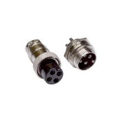 GX16-4 - złącze przemysłowe 4-pinowe 16mm (wtyk + gniazdo)