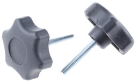 Pokrętło mocujące M6 długość gwintu: 35mm średnica pokrętła 50mm średnica gwintu: 6mm Z wieloma pokrętłami Kołek