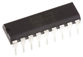 Mikrokontroler Zilog Z8 PDIP 18-pinowy Otwór przezierny Z8 1 kB 8bit 12MHz RAM:125 B EPROM 4.5 → 5.5 V