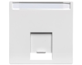 Merten System M Płytka centralna pojedyncza gniazda komputerowego RJ45 biel polarna MTN469819