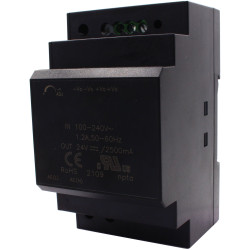 BRAINBOXES PW-245 60W Single Output Industrial DIN PSU