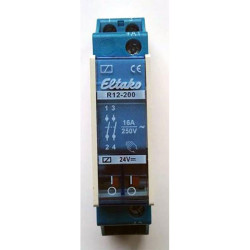 Eltako R12-200-24V DC Relay 24V 8A 1NO 1NC DIN Rail Display Manual Operate