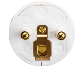 HELMO Wtyczka przenośna kątowa 16A 2P+Z IP20 biala 50101