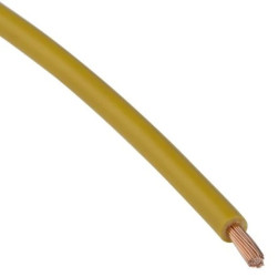 Przewód jednożyłowy linkowy, 2491X, 2,5 mm², 50/0,25 mm, 13 AWG, PVC, 750 V, Żółty, dł. 100m, RS PRO