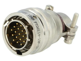 PT06E1419PSR23 Złącze okrągłe wtyk na przewód 19PIN męski lutowanie 600V