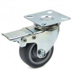 Koło obrotowe skrętne z hamulcem PP/TPR 50mm lub 75 mm, ŚREDNICA: 50 mm