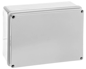 Puszka natynkowa samogasnąca gładka z pokrywą 960 stopni C seria 410A IP56 190x140x70 szara EC410C6A