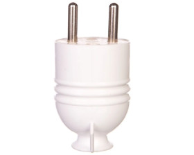 Wtyczka prosta rozbieralna z uchwytem z/u 16A 2P AWA-W1 biała 51.60