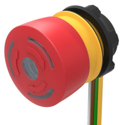E-Stop Pushbutton,1NC,illum LED red