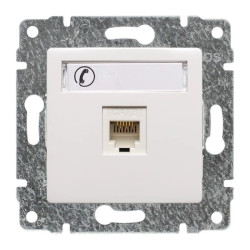 VENA Gniazdo telefoniczne pojedyncze z etykietą bez ramki RJ11 510263