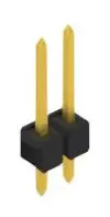 Pin header, 2 pole, pitch 2.54 mm, straight, black, 10048262