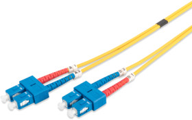 FO patch cable, SC to SC, 5 m, OS2, singlemode 9/125 µm, DK-2922-05