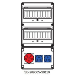 Rozdzielnica 5x16A 2x3x16A INA=32A IP54 SB-209005-S0110-54