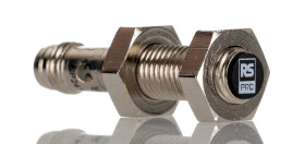 Czujnik zbliżeniowy M8 Indukcyjny 2 mm RS PRO Wpuszczany 10 → 30 V dc długość 41mm Gwintowany