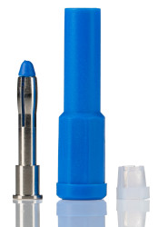 Adapter z wtykiem bananowym Męski Połączenie lutowane typ Wtyk bananowy Niebieski 10A RS PRO rozmiar 4 mm