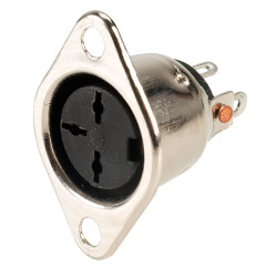 REAN NYS324 3 Pin Chassis Mount DIN Socket