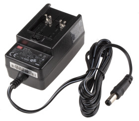 Adapter AC/DC Uwy 18V dc Iwy 830mA Złącze 2,1 x 5,5 x 11 mm, biegun dodatni w środku 15W, typ wtyczki: Wtyk