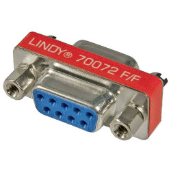 LINDY 70072 Series Adapter D-SUB 9-pin socket to 9-pin socket Red