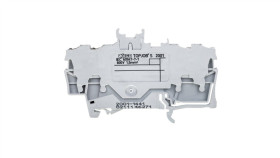 Złączka Szynowa Podwójna 4-Przewodowa Z Miejscem Na Oznacznik Szara 2001-1441...