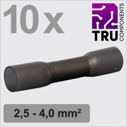 TRU COMPONENTS TC-13448500 Butt Joint Heatshrink Black 2.5-4mm&#xB2; Insulated 10 p