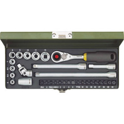 Proxxon 23078 Industrial Bits Metric 1/4&quot; 32-Piece Set Durable Design