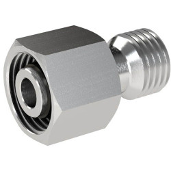 Reducer piece, L 39 mm, 315 bar, stainless steel, for pipe systems, 112484