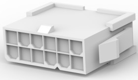 Plug housing, 12 pole, pitch 4.2 mm, straight, natural, 1-794953-2