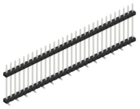 Pin header, 30 pole, pitch 2 mm, angled, black, SLY11SMD13330Z