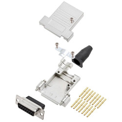 Encitech 6355-0089-12 DTSL15-SJSRG-T-DBCS-K D-Sub Receptacle 15-pin Crimp