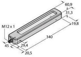 Oświetlenie LED Turck WLC60XW340APWMQ biały 1300 lm (D x S) 360.4 mm x 60.9 mm 1 szt.